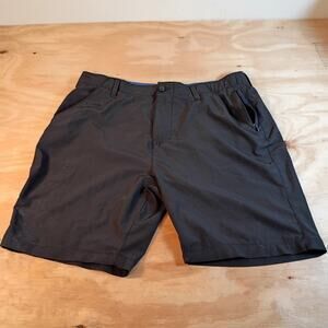 Denali Shorts Mens 34 Black Flat Front Stretch Hiking Golf Activewear Outdoor
